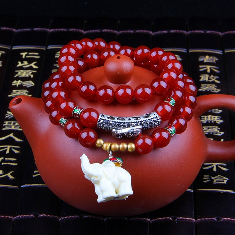 Fashion Jewelry Accessory Garnet Beads Bracelet, Red Agate & Elephant, Red Agate & Pi Xiu, Violitde, Garnet, Blue Sandstone & Calabash, Red Agate & Buddha Head, Aquamarine & Longevity Lock, White Jade, Pink Crystal & Cat, Pink Crystal & Elephant & Fish