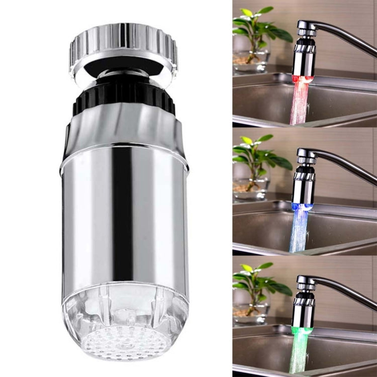 SDF-B2 1 LED ABS Temperatursensor RGB LED Wasserhahn Licht Wasserleuchten Dusche, Größe: 78 x 28 mm, Schnittstelle: 22 mm (Silber), SDF-B2