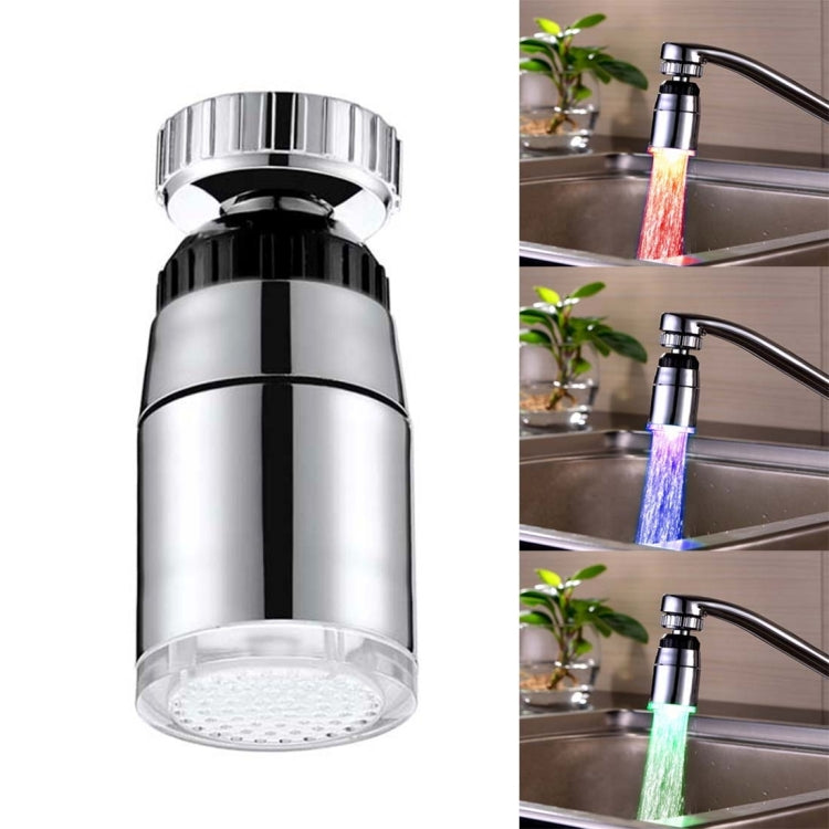 SDF-B9 1 LED ABS Temperatursensor 3-farbige LED-Armaturenleuchte Wasserdusche, Größe: 58 x 28 mm, Schnittstelle: 22 mm (Silber), SDF-B9 3-farbig