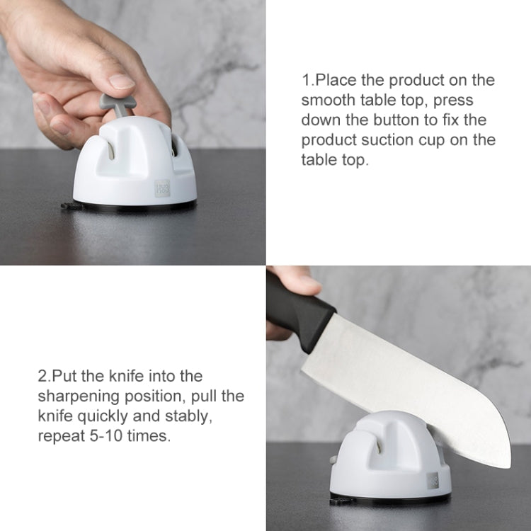 Original Xiaomi Youpin Huohou Küchen Mini Doppelrad-Messerschärfer, Doppelrad-Messerschärfer