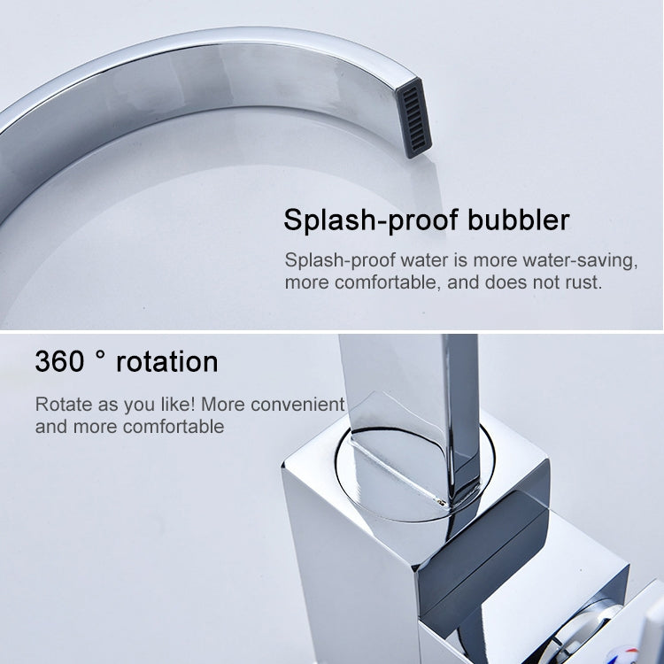 Rotierender Wasserhahn, Spültischarmatur für Kalt- und Warmwasser, CN-Stecker, Drehbare Armatur