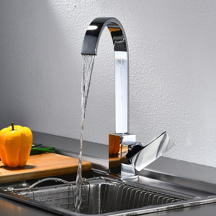 Rotierender Wasserhahn, Spültischarmatur für Kalt- und Warmwasser, CN-Stecker, Drehbare Armatur