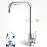 304 Edelstahl drehbarer Wasserhahn Spülbecken Kalt- und Warmwasserhahn, Kalt- und Warmwasserhahn