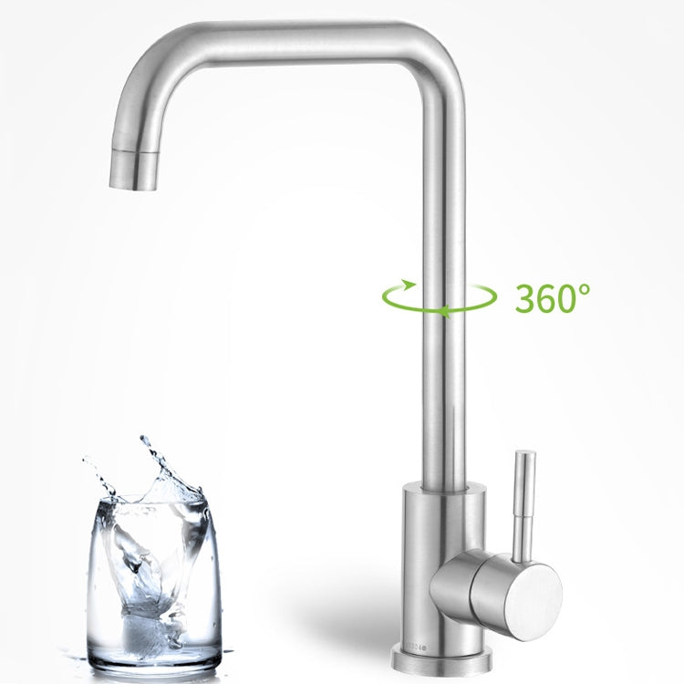 304 Edelstahl drehbarer Wasserhahn Spülbecken Kalt- und Warmwasserhahn, Kalt- und Warmwasserhahn