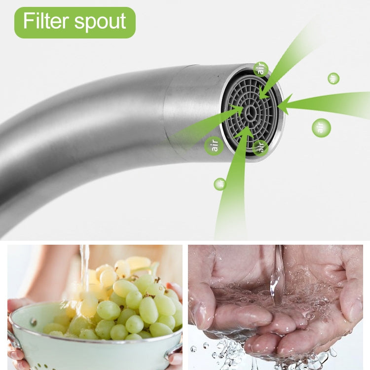 304 Edelstahl drehbarer Wasserhahn Spülbecken Kalt- und Warmwasserhahn, Kalt- und Warmwasserhahn