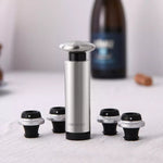 Original Xiaomi Youpin CircleJoy Edelstahl Rotweinverschluss-Set, Stil: 4 Stopfen in einer Pumpe, 4 Stopfen in einer Pumpe