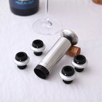 Original Xiaomi Youpin CircleJoy Edelstahl Rotweinverschluss-Set, Stil: 4 Stopfen in einer Pumpe, 4 Stopfen in einer Pumpe