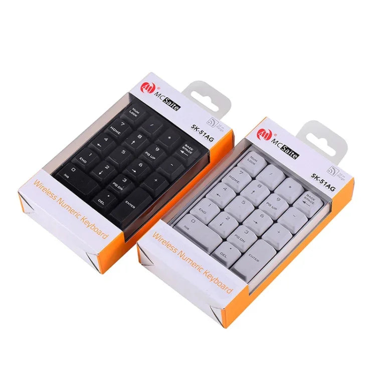 MC Saite SK-51AG 2-in-1 2,4-GHz-USB-Tastatur mit numerischem Tastenfeld und Mini-Taschenrechner für Laptop und Desktop-PC, SK-51AG