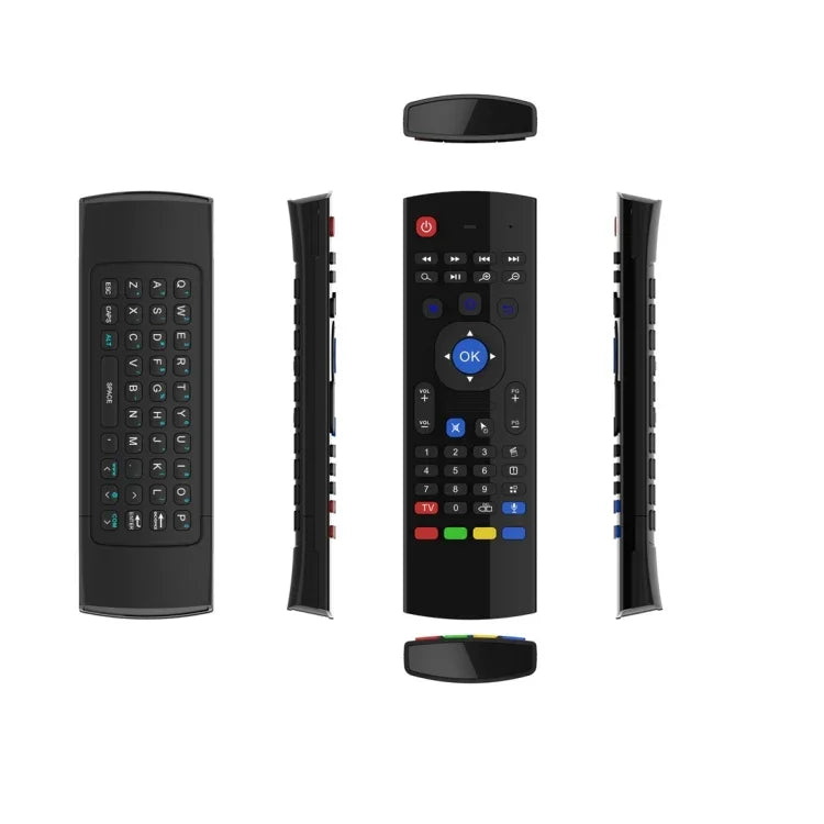MX3-M Kabellose 2,4-GHz-Fernbedienung mit Tastatur und Mikrofon für Android TV-Boxen/Mini-PCs, Air Mouse mit Mikrofon