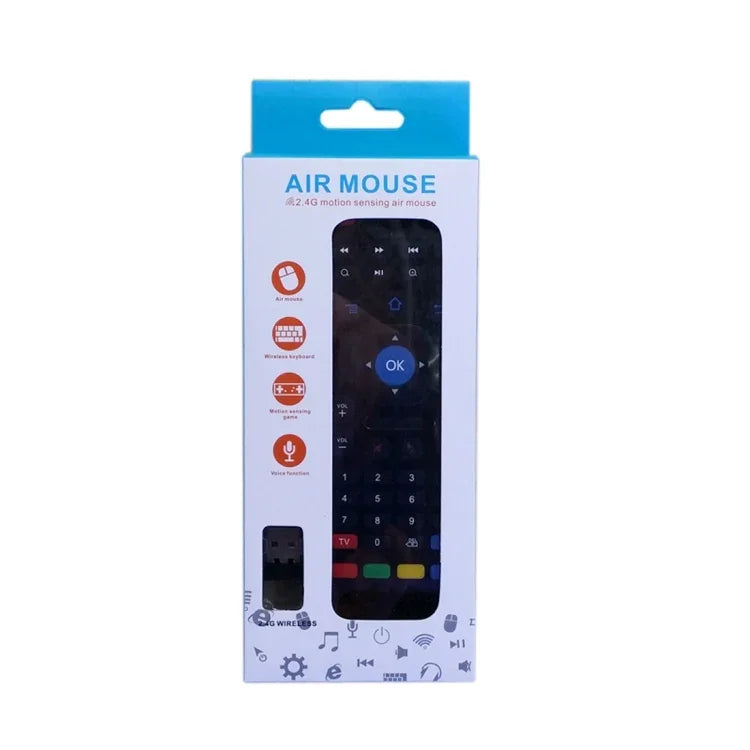 MX3-M Kabellose 2,4-GHz-Fernbedienung mit Tastatur und Mikrofon für Android TV-Boxen/Mini-PCs, Air Mouse mit Mikrofon