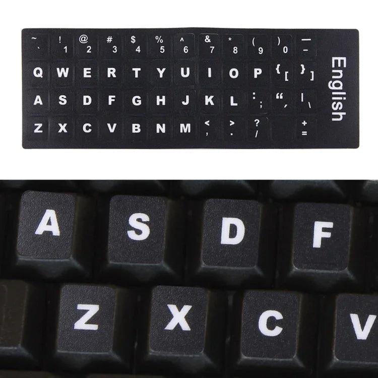 Tastaturfolien-Abdeckung, selbstklebende englische Tastaturaufkleber für Laptop-Notebook-Computer-Tastatur, Englisch