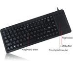 DS-8800 PS/2-Schnittstelle, spritzwassergeschützt, mit Lasergravur, einteiligem kabelgebundenem Touchpad, Länge: 1,5 m, DS-8800 PS/2