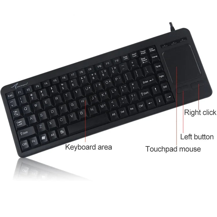 DS-8800 PS/2-Schnittstelle, spritzwassergeschützt, mit Lasergravur, einteiligem kabelgebundenem Touchpad, Länge: 1,5 m, DS-8800 PS/2