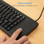 DS-8800 PS/2-Schnittstelle, spritzwassergeschützt, mit Lasergravur, einteiligem kabelgebundenem Touchpad, Länge: 1,5 m, DS-8800 PS/2
