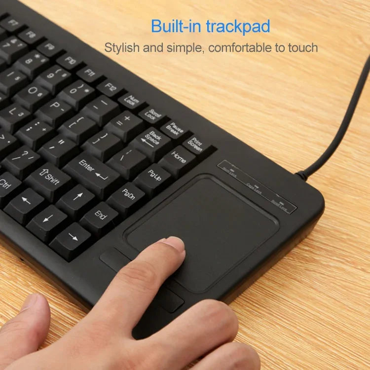 DS-8800 PS/2-Schnittstelle, spritzwassergeschützt, mit Lasergravur, einteiligem kabelgebundenem Touchpad, Länge: 1,5 m, DS-8800 PS/2