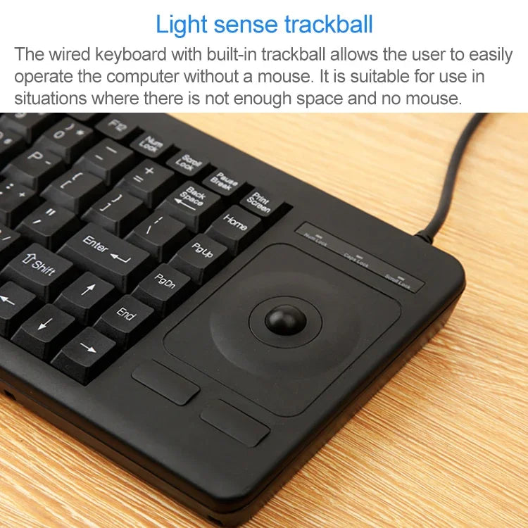 DS-8900 USB-Schnittstelle, spritzwassergeschützt, mit Lasergravur, einteilige kabelgebundene Trackball-Tastatur, Länge: 1,5 m, DS-8900 USB