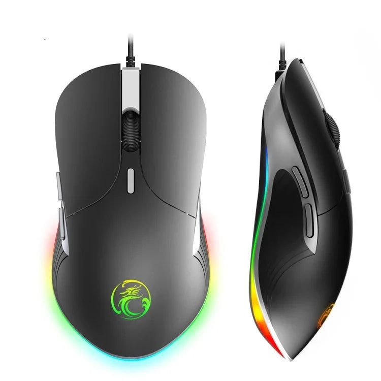 iMICE X6 Kabelgebundene Maus, 6-Tasten, farbenfrohe RGB-Gaming-Maus, X6