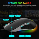 iMICE X6 Kabelgebundene Maus, 6-Tasten, farbenfrohe RGB-Gaming-Maus, X6