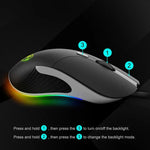 iMICE X6 Kabelgebundene Maus, 6-Tasten, farbenfrohe RGB-Gaming-Maus, X6