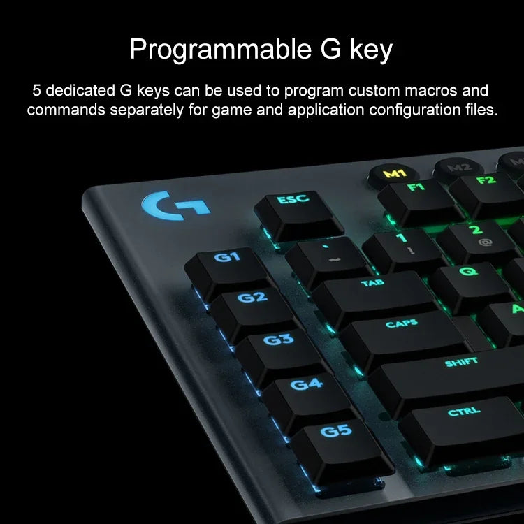 Logitech G813 RGB Mechanische Kabelgebundene Gaming-Tastatur (GL-Linear), Länge: 1,8 m, G813