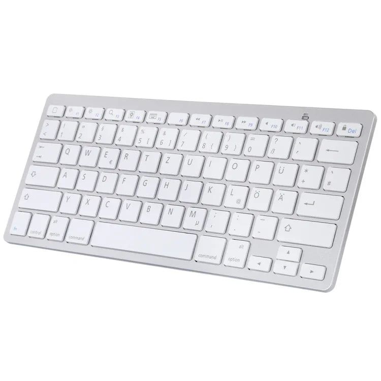WB-8022 Ultradünne kabellose Bluetooth-Tastatur, deutsche Tasten, deutsche Tasten