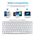 WB-8022 Ultradünne kabellose Bluetooth-Tastatur, deutsche Tasten, deutsche Tasten
