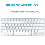 WB-8022 Ultradünne kabellose Bluetooth-Tastatur für iPad, Samsung, Huawei, Xiaomi, Tablet-PCs oder Smartphones, russische Tasten