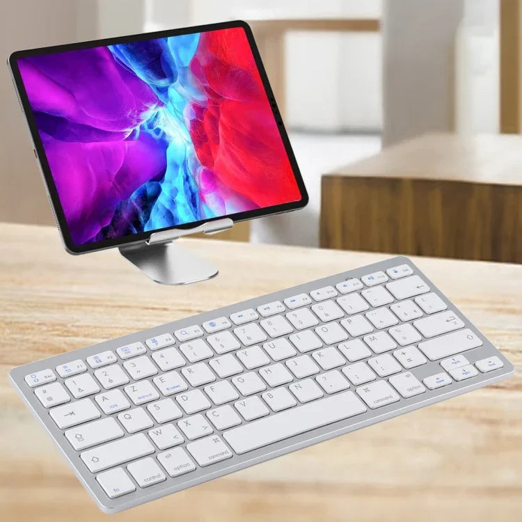 WB-8022 Ultradünne kabellose Bluetooth-Tastatur für iPad, Samsung, Huawei, Xiaomi, Tablet-PCs oder Smartphones, französische Tasten