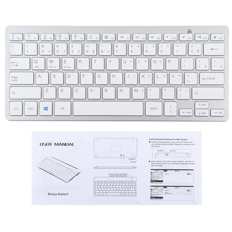 WB-8022 Ultradünne kabellose Bluetooth-Tastatur, portugiesische Tasten, portugiesische Tasten