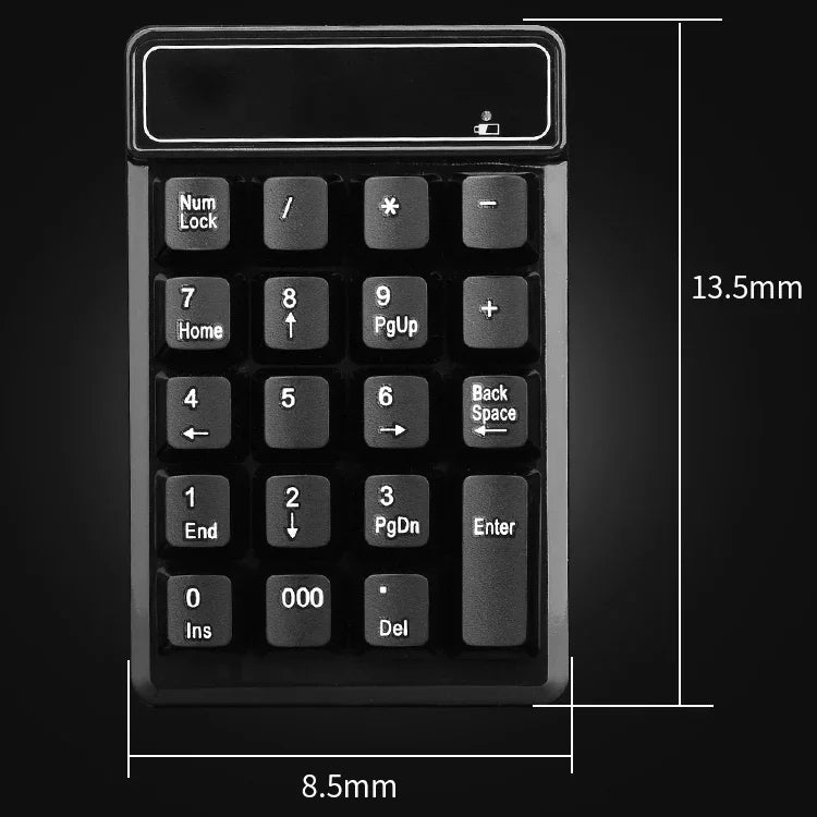 MC Saite 525RF 19-Tasten Drahtlose 2,4-GHz-Zifferntastatur