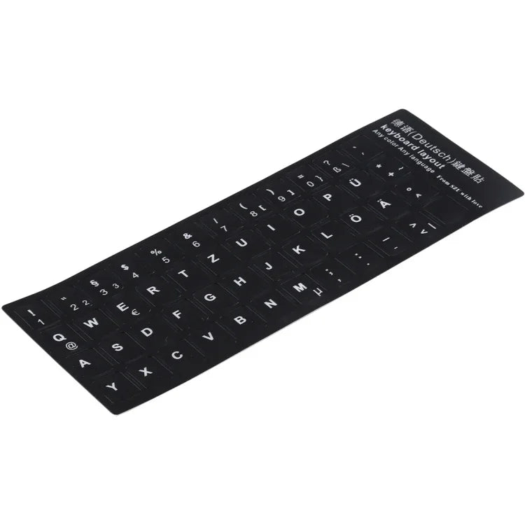 Aufkleber mit deutschem Tastaturlayout zum Erlernen der deutschen Sprache für Laptop-/Desktop-Computertastatur, Deutsch