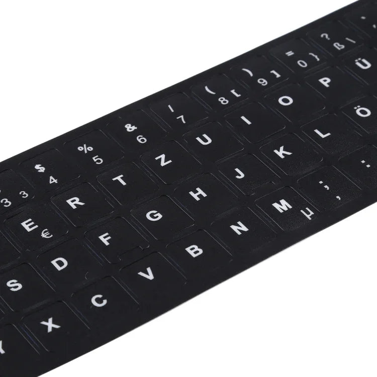 Aufkleber mit deutschem Tastaturlayout zum Erlernen der deutschen Sprache für Laptop-/Desktop-Computertastatur, Deutsch