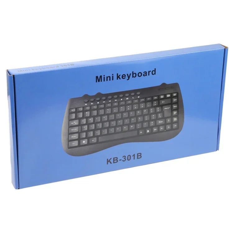 KB-301B Multimedia-Notebook-Mini-Tastatur mit Kabel, Arabische Version (Schwarz), Arabische Version