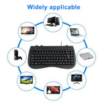 KB-301B Multimedia-Notebook-Mini-Tastatur mit Kabel, Arabische Version (Schwarz), Arabische Version