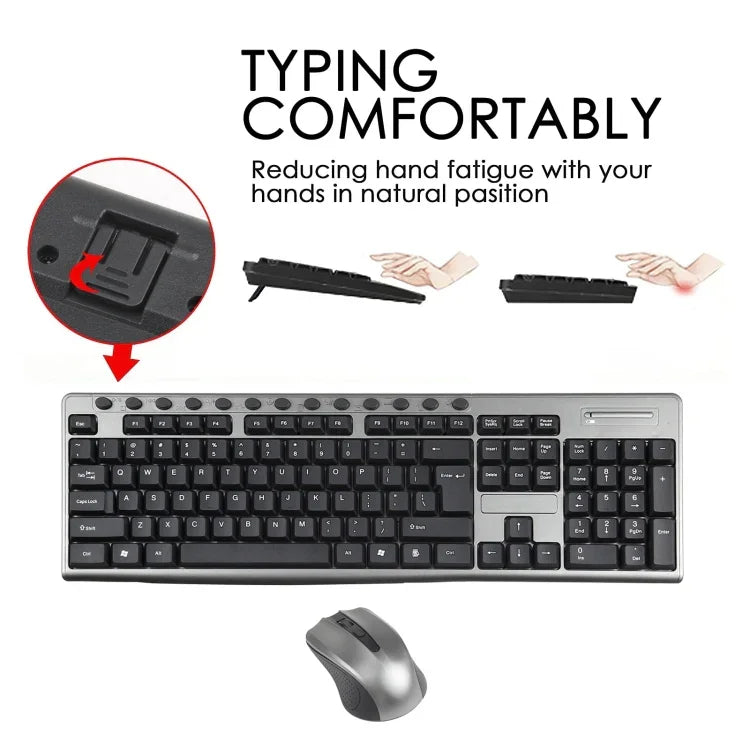 KB-6600 2,4-GHz-Büro-Tastatur-Maus-Set, wasserdicht