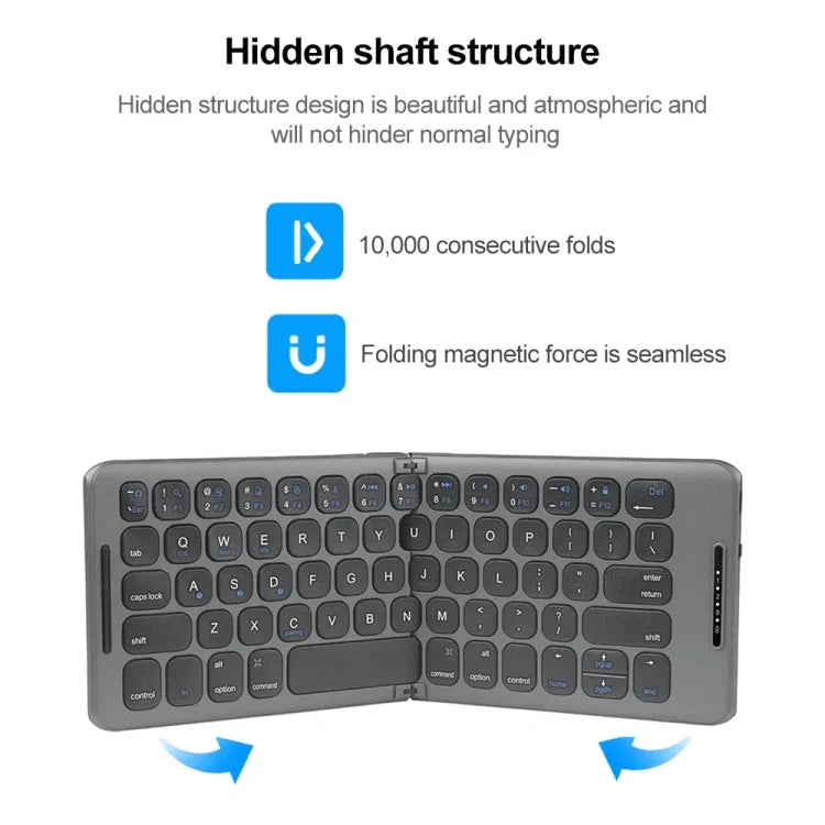 B088 Universelle Mini-Faltbare Dreikanal-Bluetooth-Funktastatur, B088