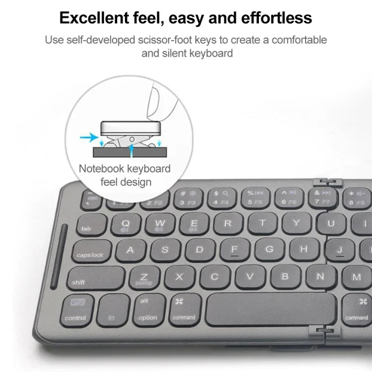 B088 Universelle Mini-Faltbare Dreikanal-Bluetooth-Funktastatur, B088