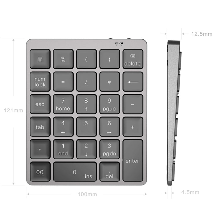 N960 Ultradünne, universelle, wiederaufladbare, kabellose Bluetooth-Tastatur aus Aluminiumlegierung, N960