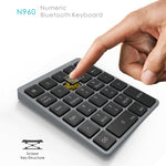 N960 Ultradünne, universelle, wiederaufladbare, kabellose Bluetooth-Tastatur aus Aluminiumlegierung, N960