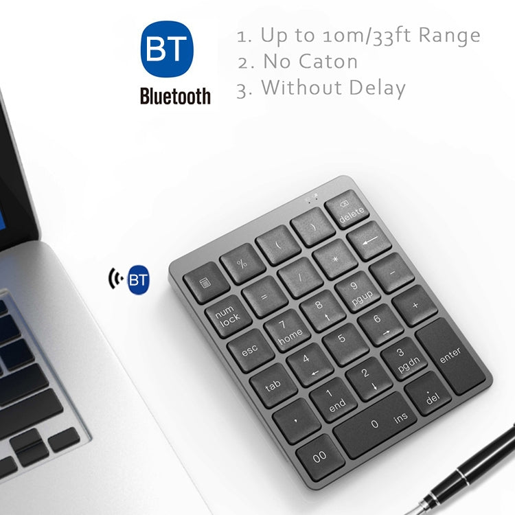 N960 Ultradünne, universelle, wiederaufladbare, kabellose Bluetooth-Tastatur aus Aluminiumlegierung, N960