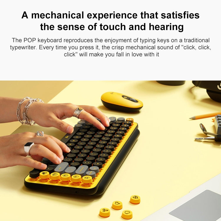 Logitech POP KEYS Mechanische Bluetooth-Tastatur mit runden Tasten