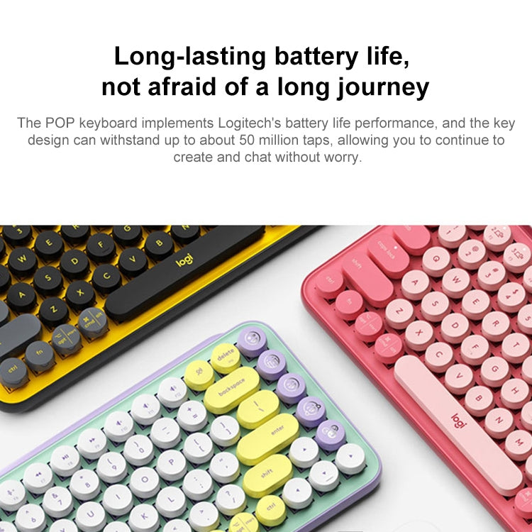 Logitech POP KEYS Mechanische Bluetooth-Tastatur mit runden Tasten