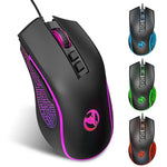 HXSJ X100 7-Tasten-Gaming-Maus mit 3600 DPI, kühl leuchtend, kabelgebunden, Kabellänge: 1,5 m