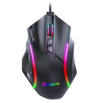 MKESPN X15 Kabelgebundene Maus mit voller Geschwindigkeit, 12800 DPI, 12 Tasten, Makro-Definition, RGB-Beleuchtung, x15