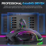 MKESPN X15 Kabelgebundene Maus mit voller Geschwindigkeit, 12800 DPI, 12 Tasten, Makro-Definition, RGB-Beleuchtung, x15