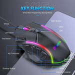 MKESPN X15 Kabelgebundene Maus mit voller Geschwindigkeit, 12800 DPI, 12 Tasten, Makro-Definition, RGB-Beleuchtung, x15