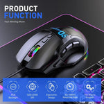 MKESPN X10 9-Tasten RGB Kabelgebundene Gaming-Maus mit voller Geschwindigkeits-Makrodefinition, Volle Geschwindigkeits-Makrodefinition