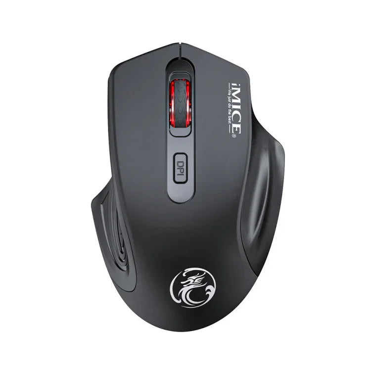 iMICE G-1800 Wiederaufladbare 4-Tasten-Funkmaus (1600 DPI, 2,4 GHz, leise) für Computer, PC und Laptop