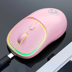 iMICE W-618 Wiederaufladbare 4-Tasten-Funkmaus mit 1600 DPI, 2,4 GHz, leise, für Computer, PC und Laptop, W-618 2,4 GHz