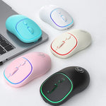 iMICE W-618 Wiederaufladbare 4-Tasten-Funkmaus mit 1600 DPI, 2,4 GHz, leise, für Computer, PC und Laptop, W-618 2,4 GHz